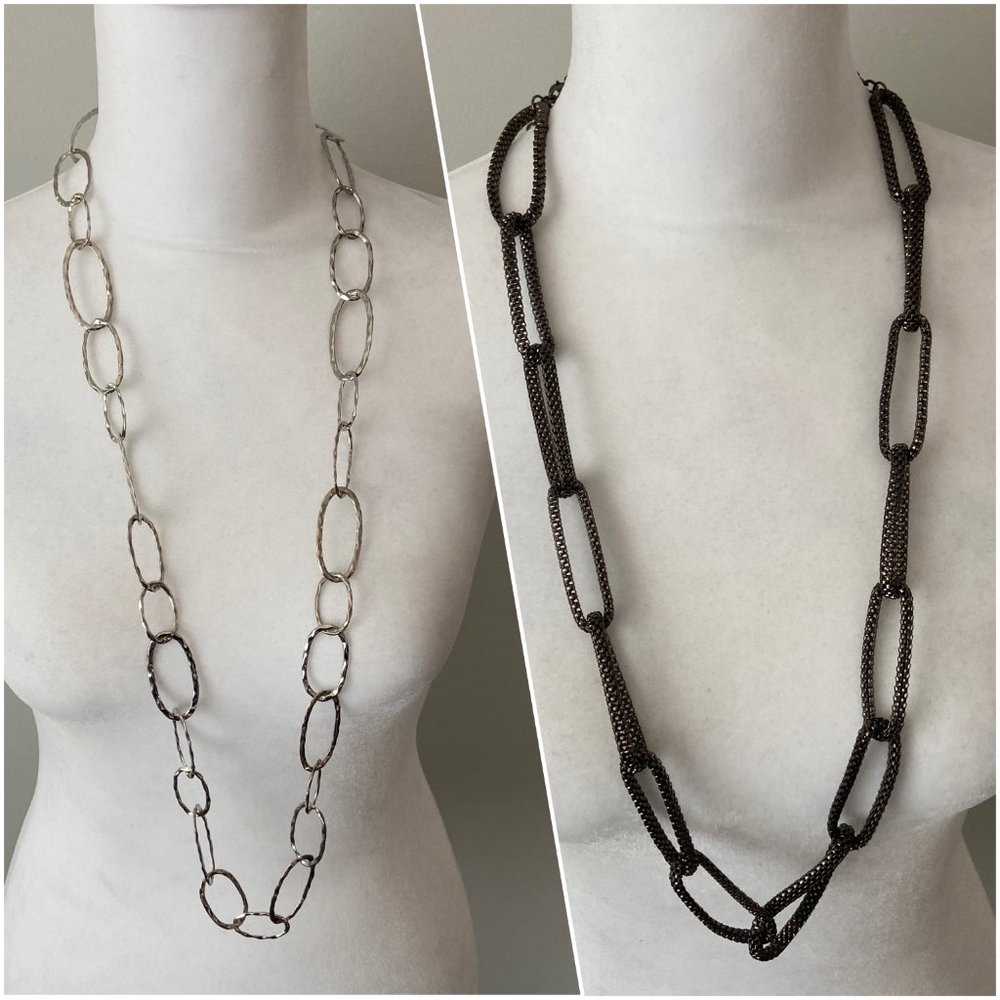 3/$20 Bundle of 2 Large Link Necklaces